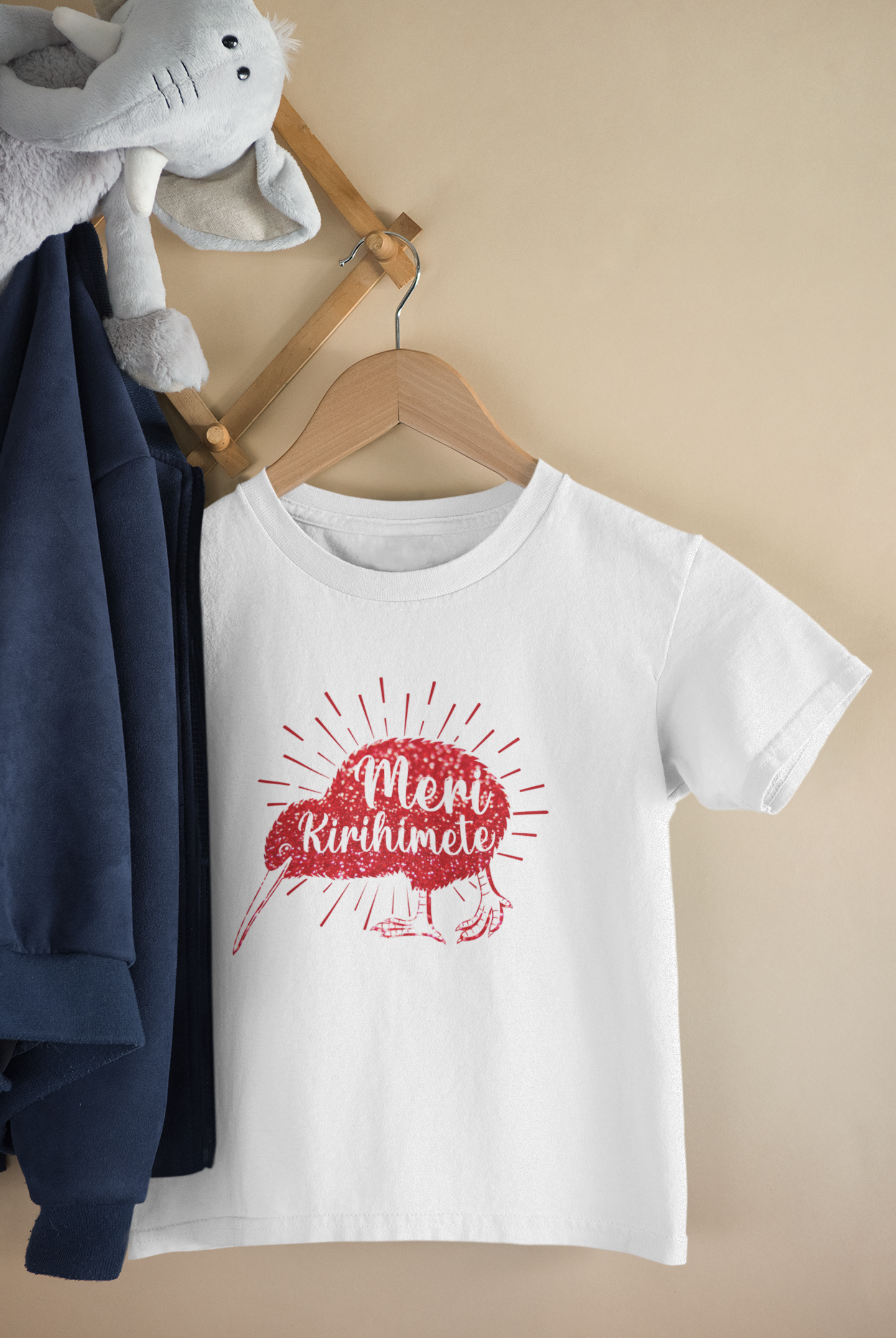 Christmas - Meri Kirihimete Kiwi - Kids Tee