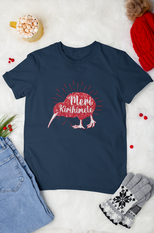 Meri Kirihimete Kiwi - Adult Tee