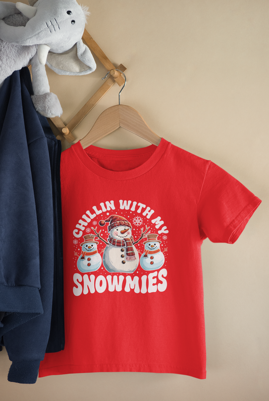 Christmas - Chillin With My Snowmies - Kids Tee