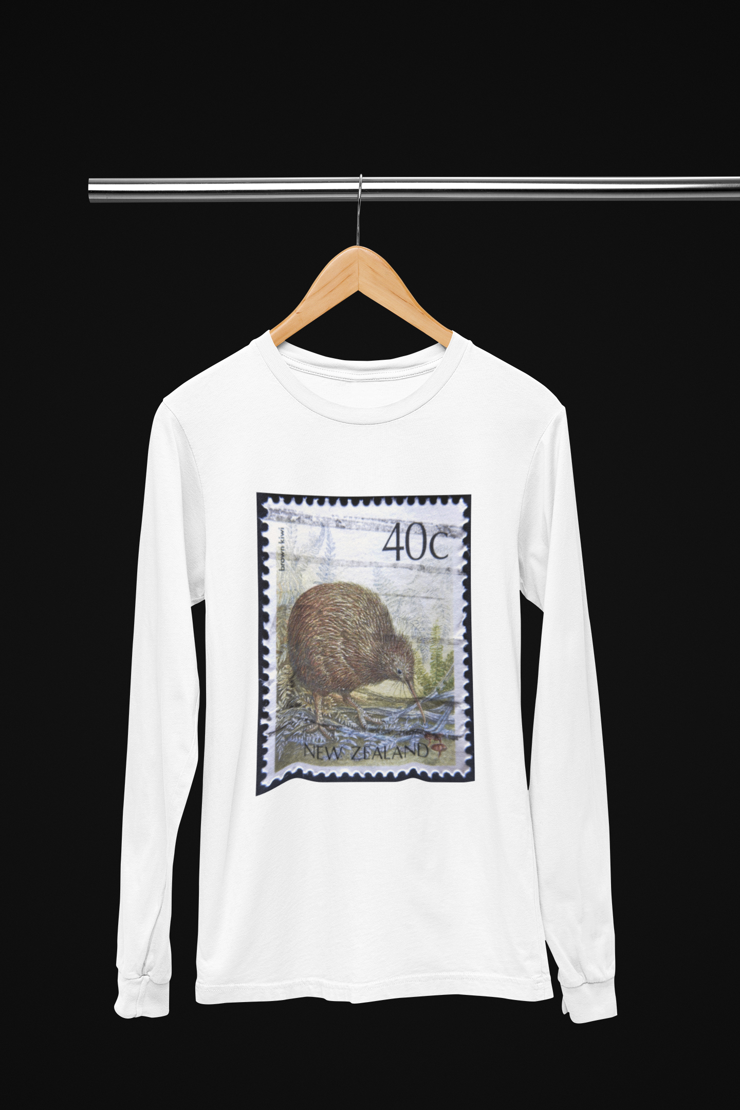 40c Kiwi Stamp  - Long Sleeve Tee