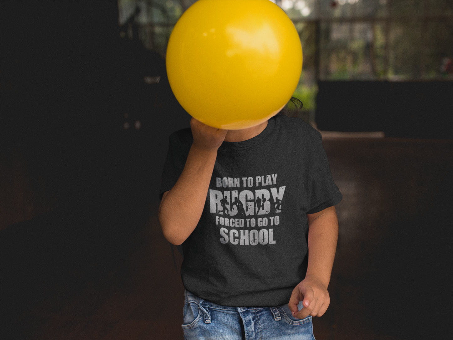 Born To Play Rugby, Forced To Go To School - Kids Tee