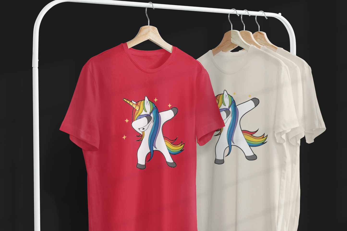 Dabbing Unicorn - Tee (black/white/navy blue/red)