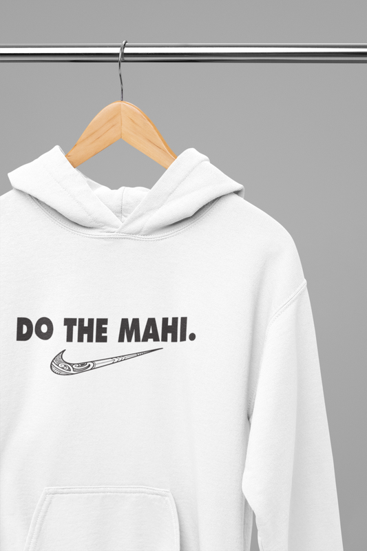 Do The Mahi (Black Large tick) - HOODIE - White