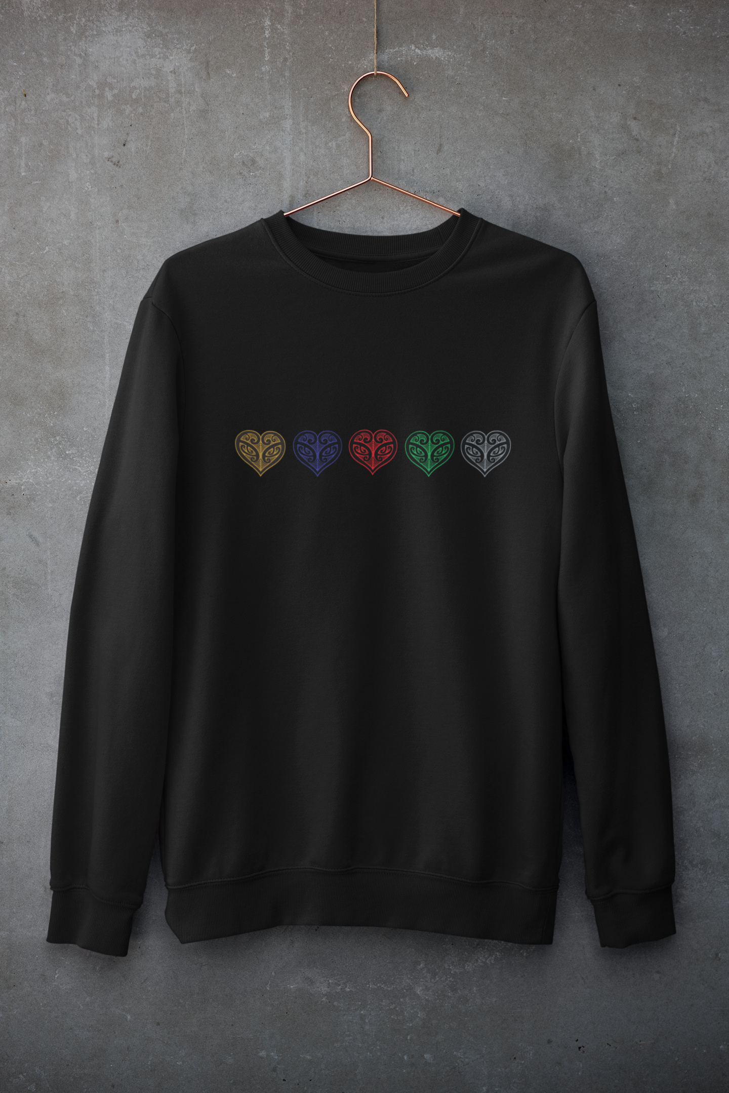 UNIQUE KIWI COLLECT - KORU HEARTS Sweatshirt