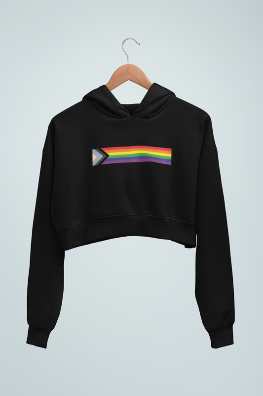 Progressive Pride Flag Stripe - Cropped Hoodie/Sweat