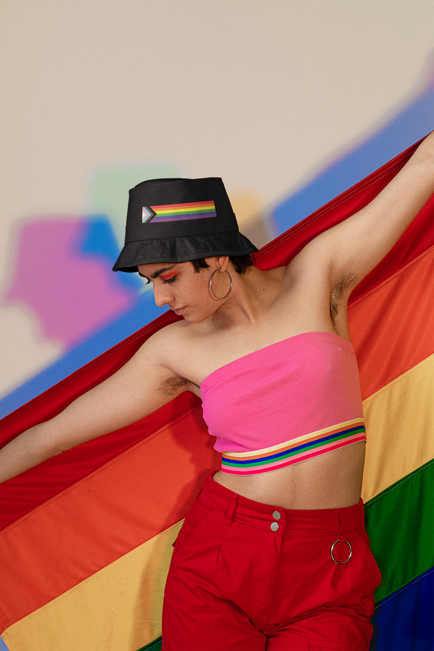 Adult Hat/Cap - Pride Flag Strip