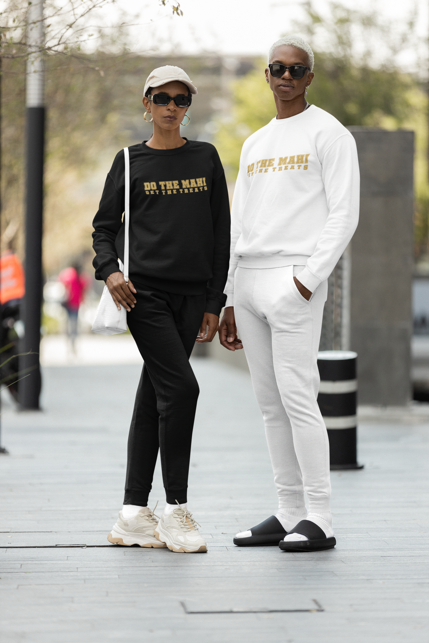 DTM, GET THE TREATS (Gold Text) - Adult Crewneck