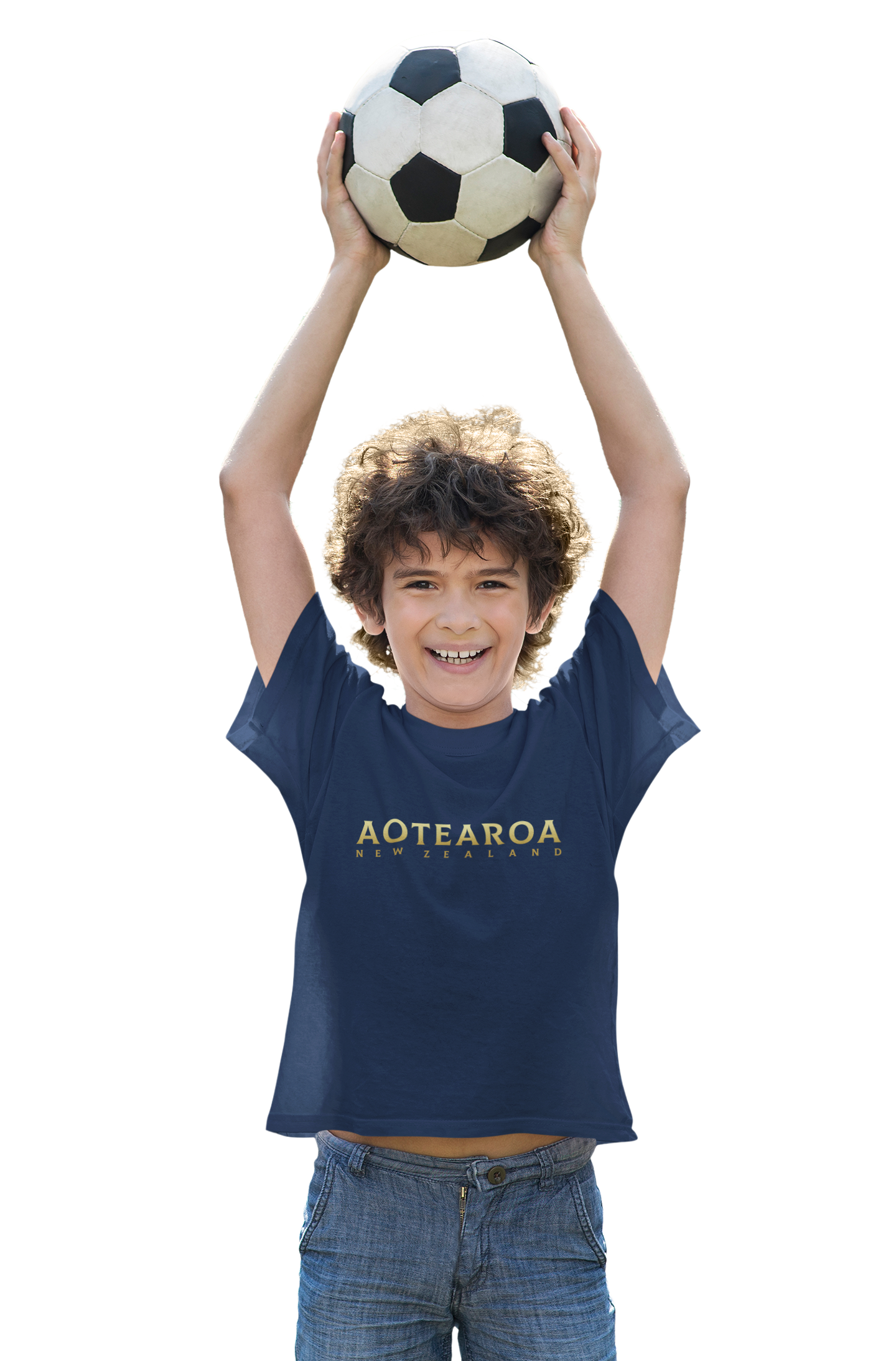 Aotearoa NZ (Gold Text) - Kids Tee