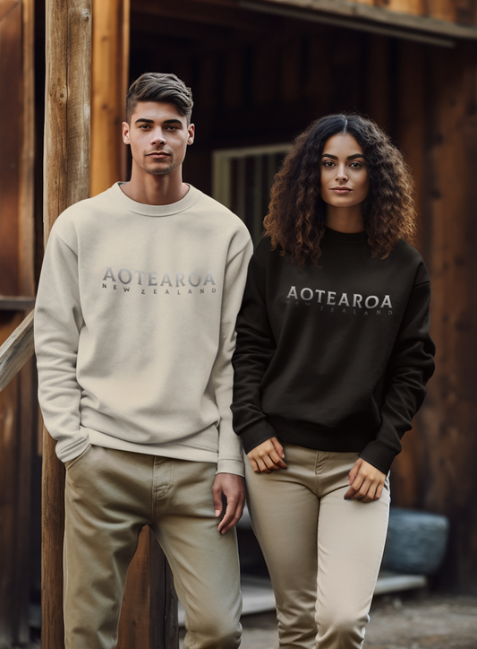 Aotearoa NZ  (silver) - Adult Crewneck