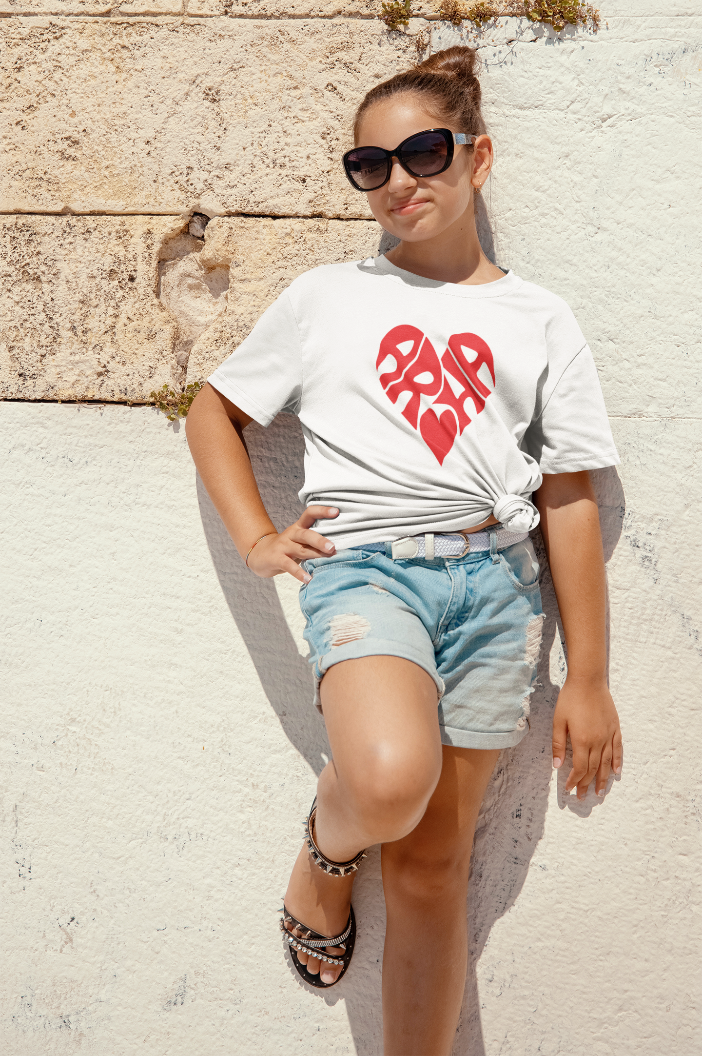 Aroha Heart - Red  - Kids Tee