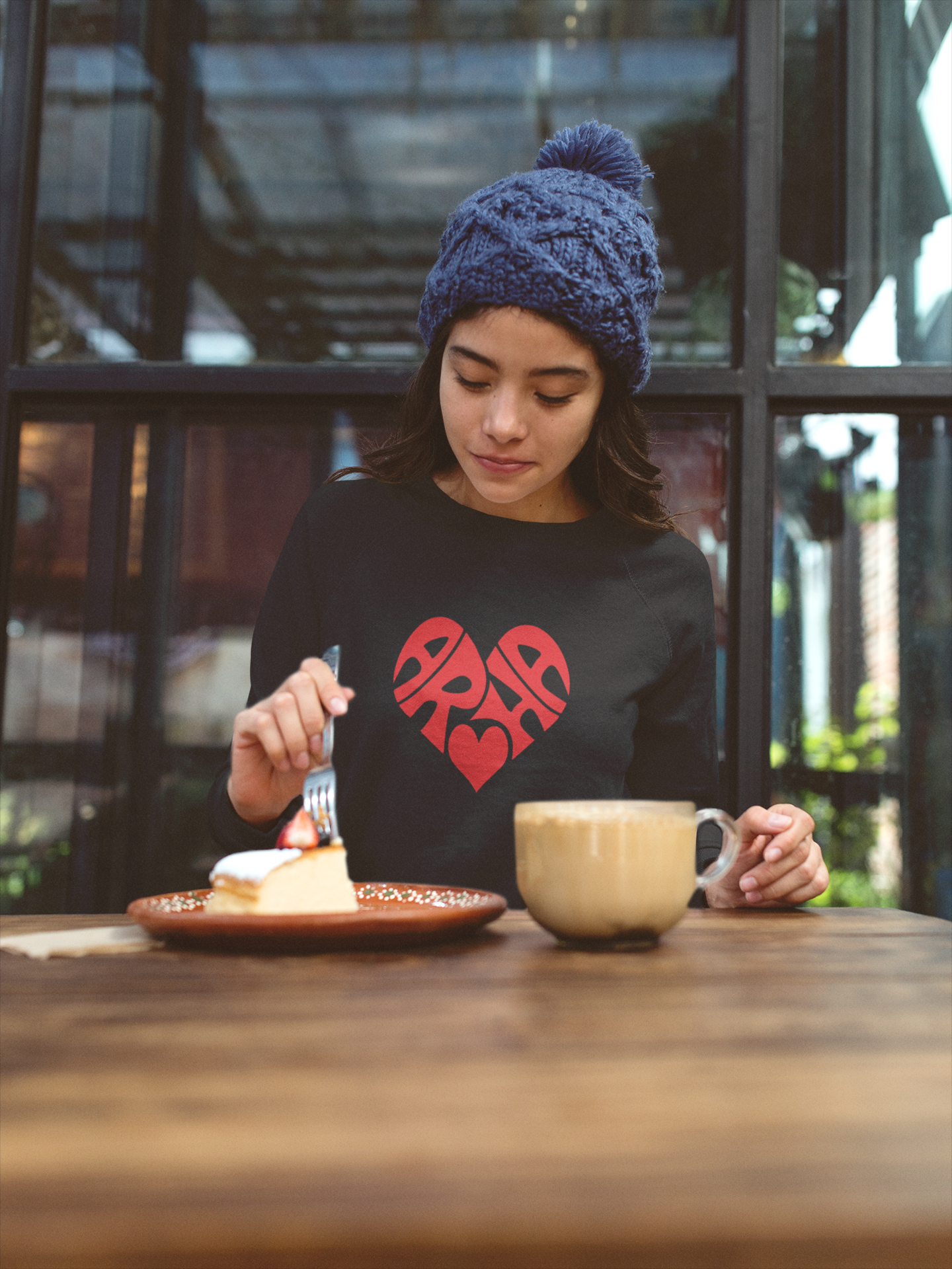 Aroha Heart (Red) - Crewneck