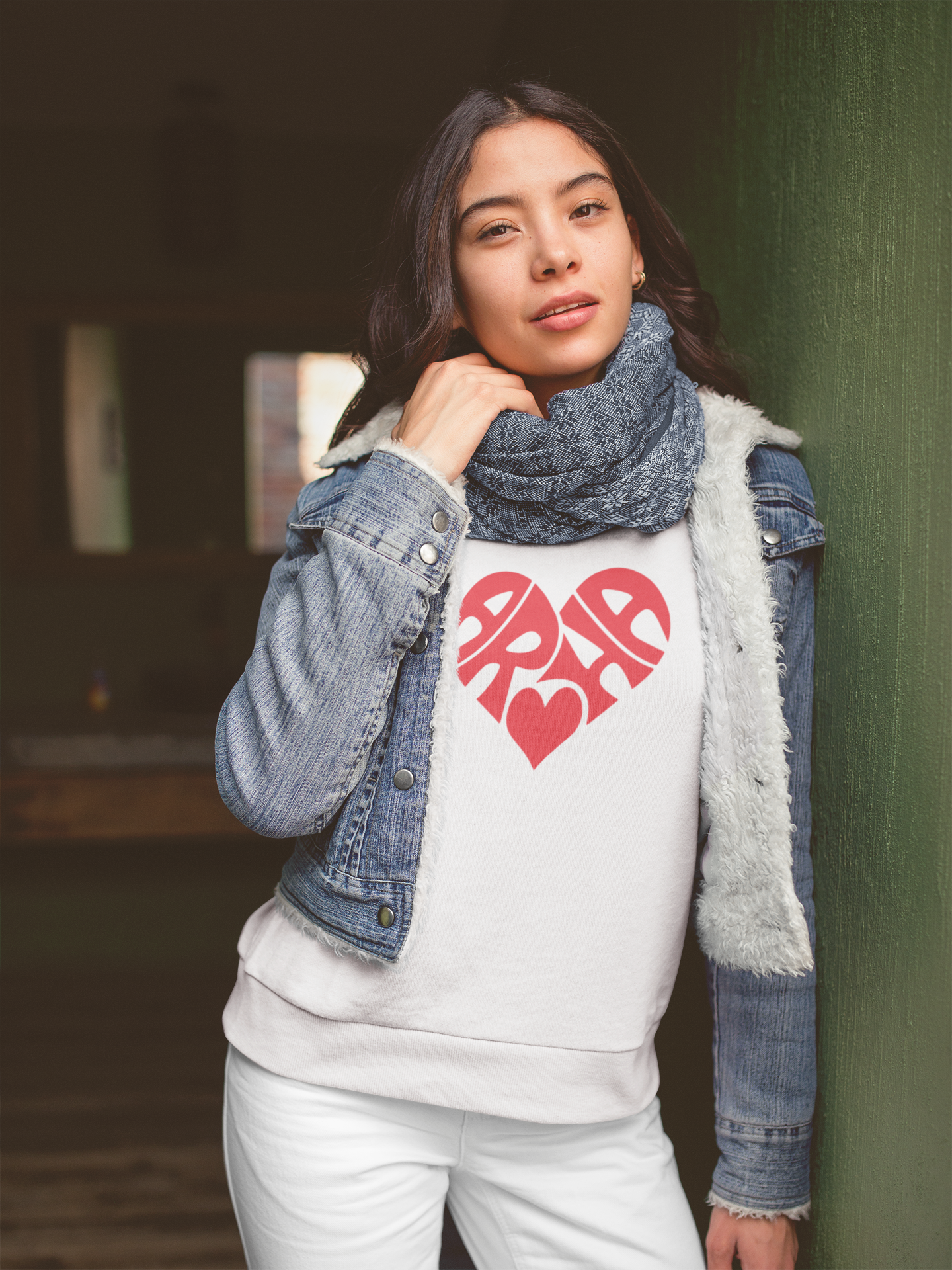 Aroha Heart (Red) - Crewneck