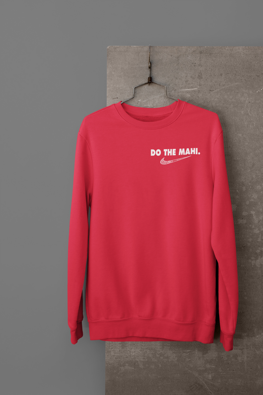 Do The Mahi (large tick) (white badge) -  CREWNECK - Red