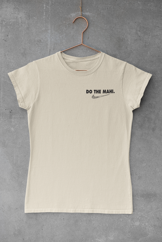 Do The Mahi ✓ (Big Tick Black ) - Badge  - Adult Tee - Natural