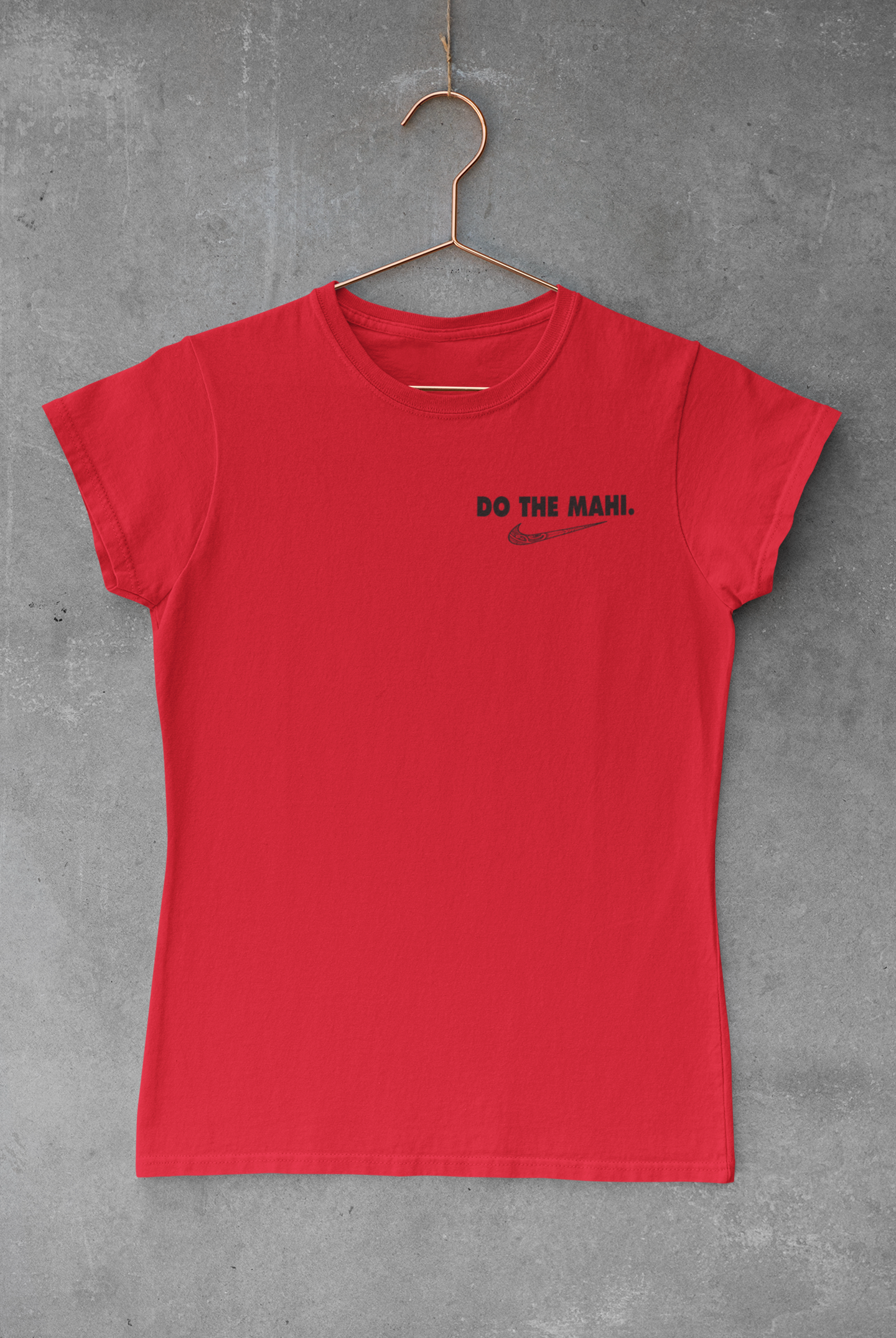 Do The Mahi ✓ (Big Tick Black ) - Badge  - Adult Tee - Red