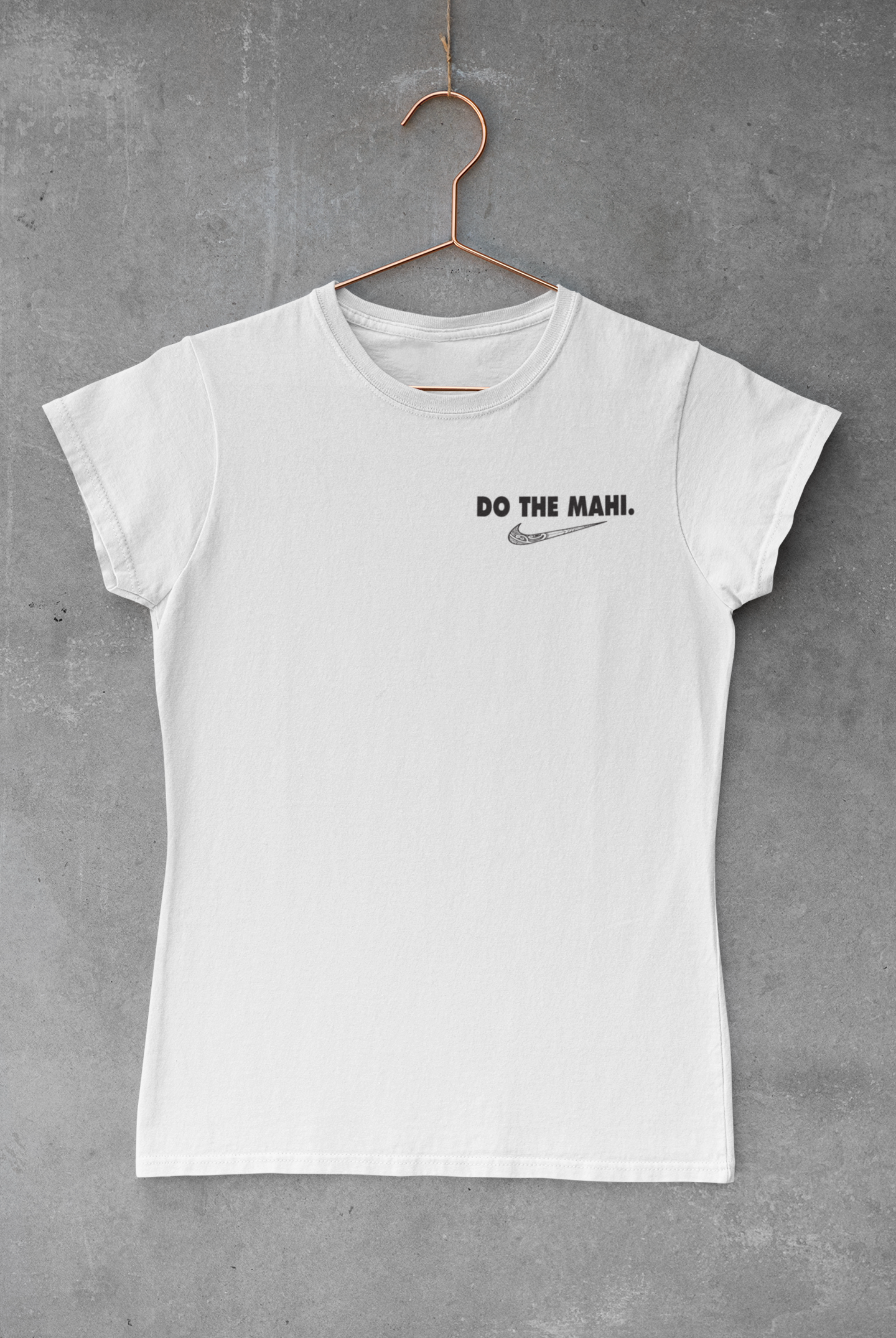 Do The Mahi ✓ (Big Tick Black ) - Badge  - Adult Tee - White