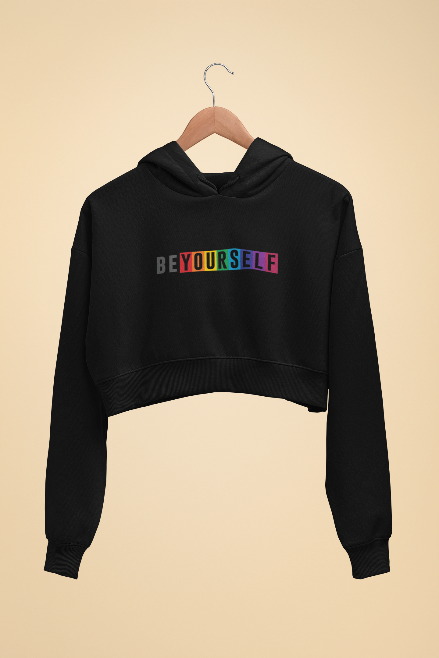 BE YOURSELF - Cropped Hoodie/Sweat