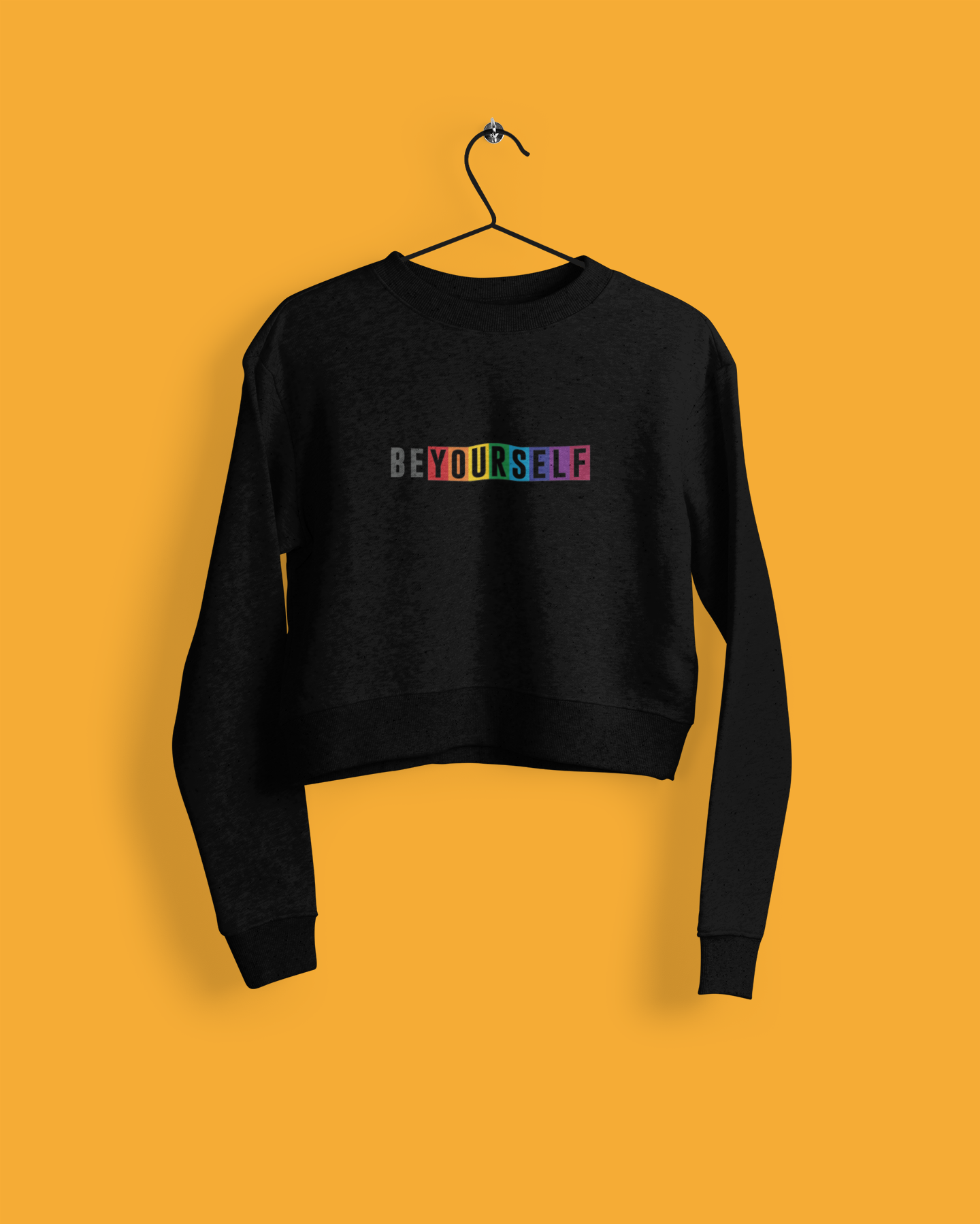 BE YOURSELF - Cropped Hoodie/Sweat