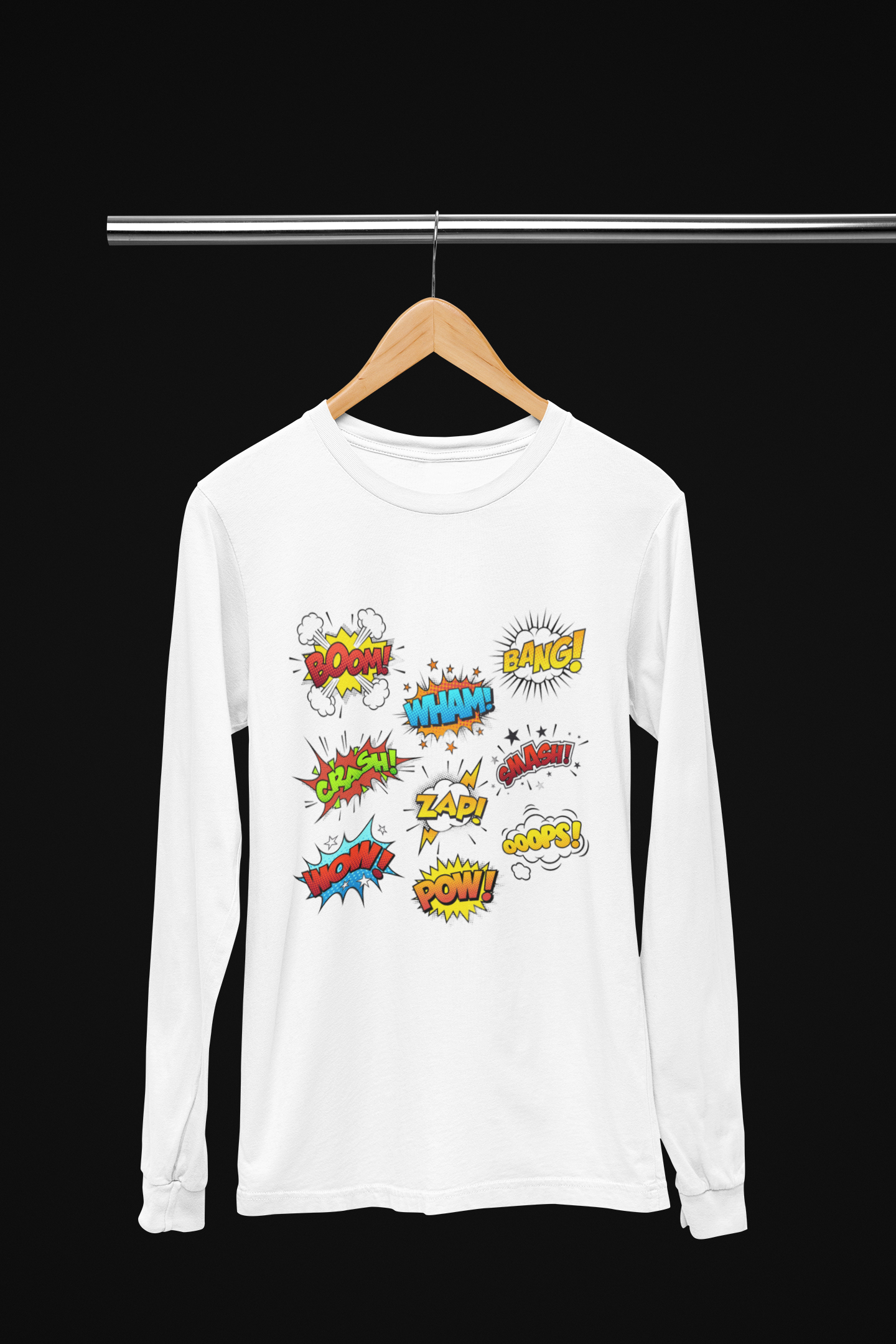 Be A Comic - Boom, Bang, Wham, Pow  - Long Sleeve Tee