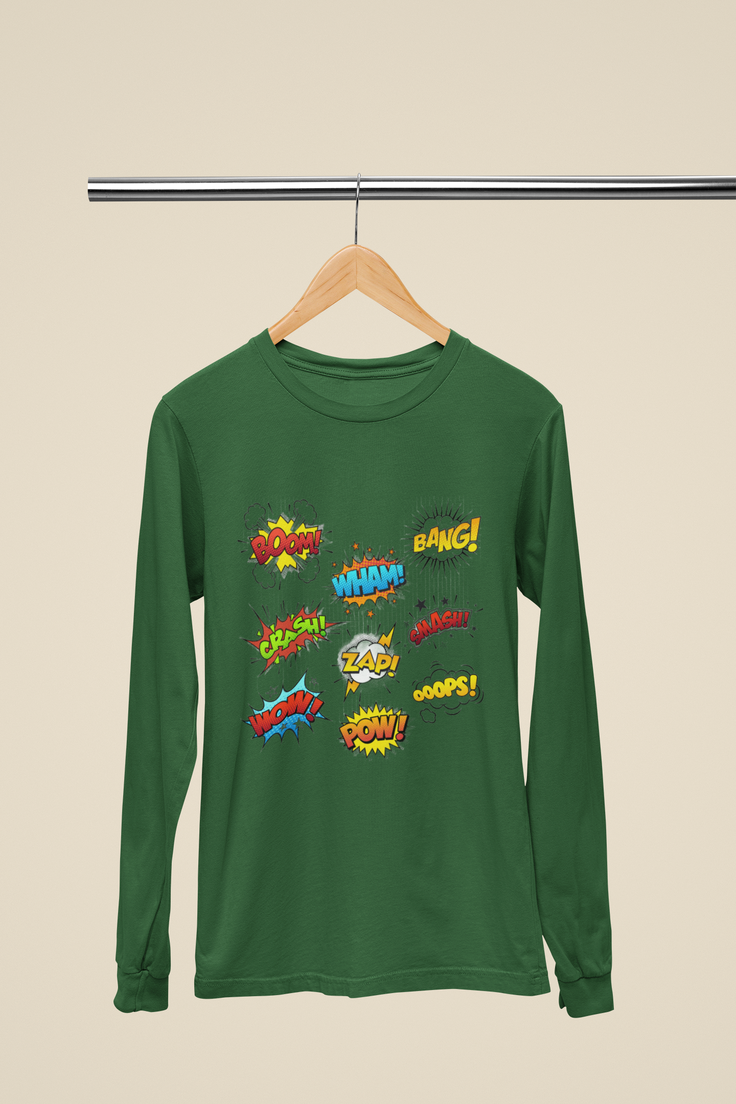 Be A Comic - Boom, Bang, Wham, Pow  - Long Sleeve Tee