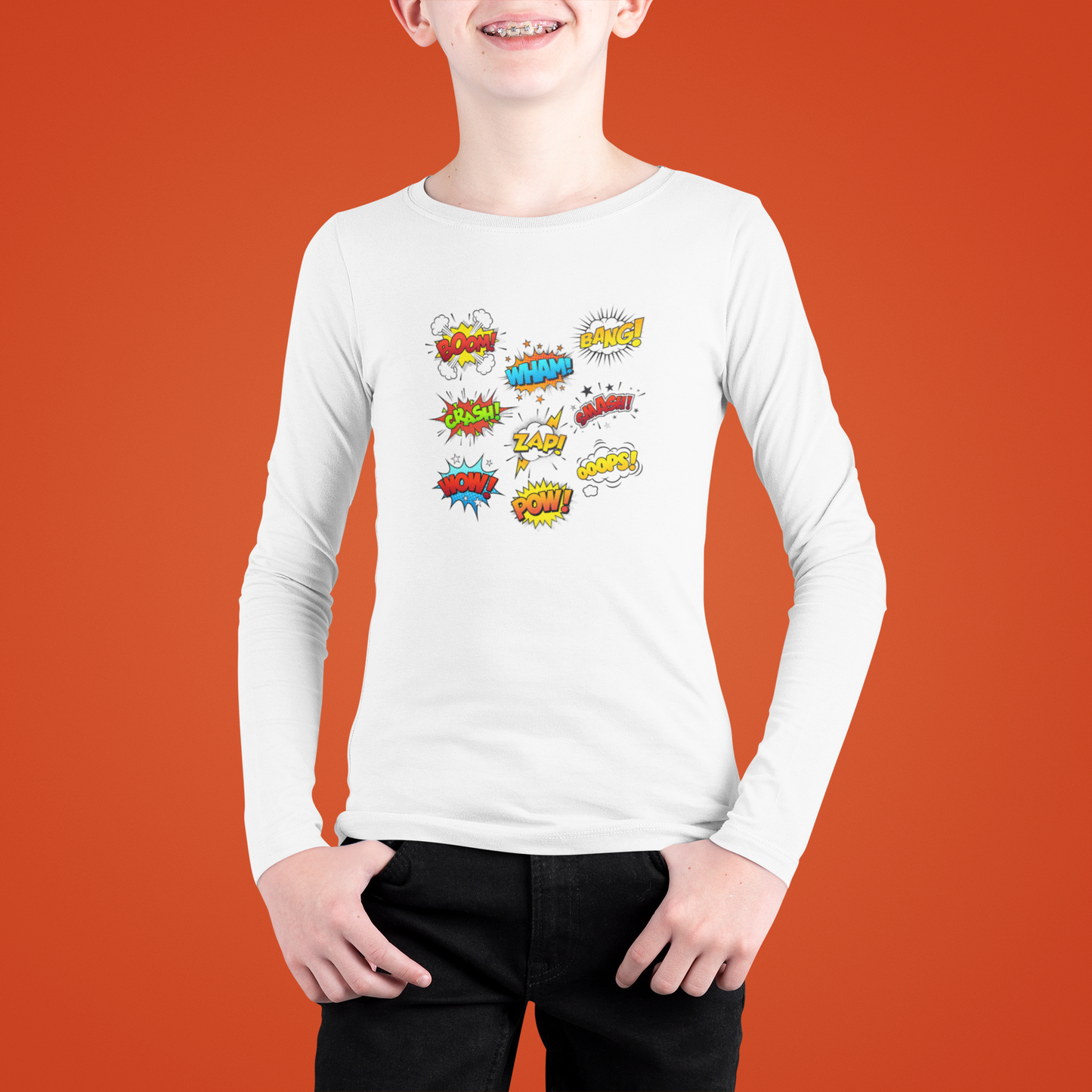 Be A Comic - Boom, Wham, Bang Pow - Kids Long Sleeve Tee