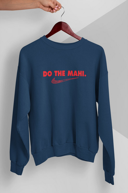 Do The Mahi (Red large tick) - CREWNECK - Navy Blue