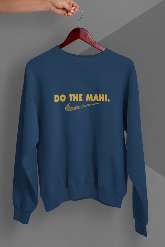 Do The Mahi (Kaki large tick)  -  CREWNECK -Navy Blue