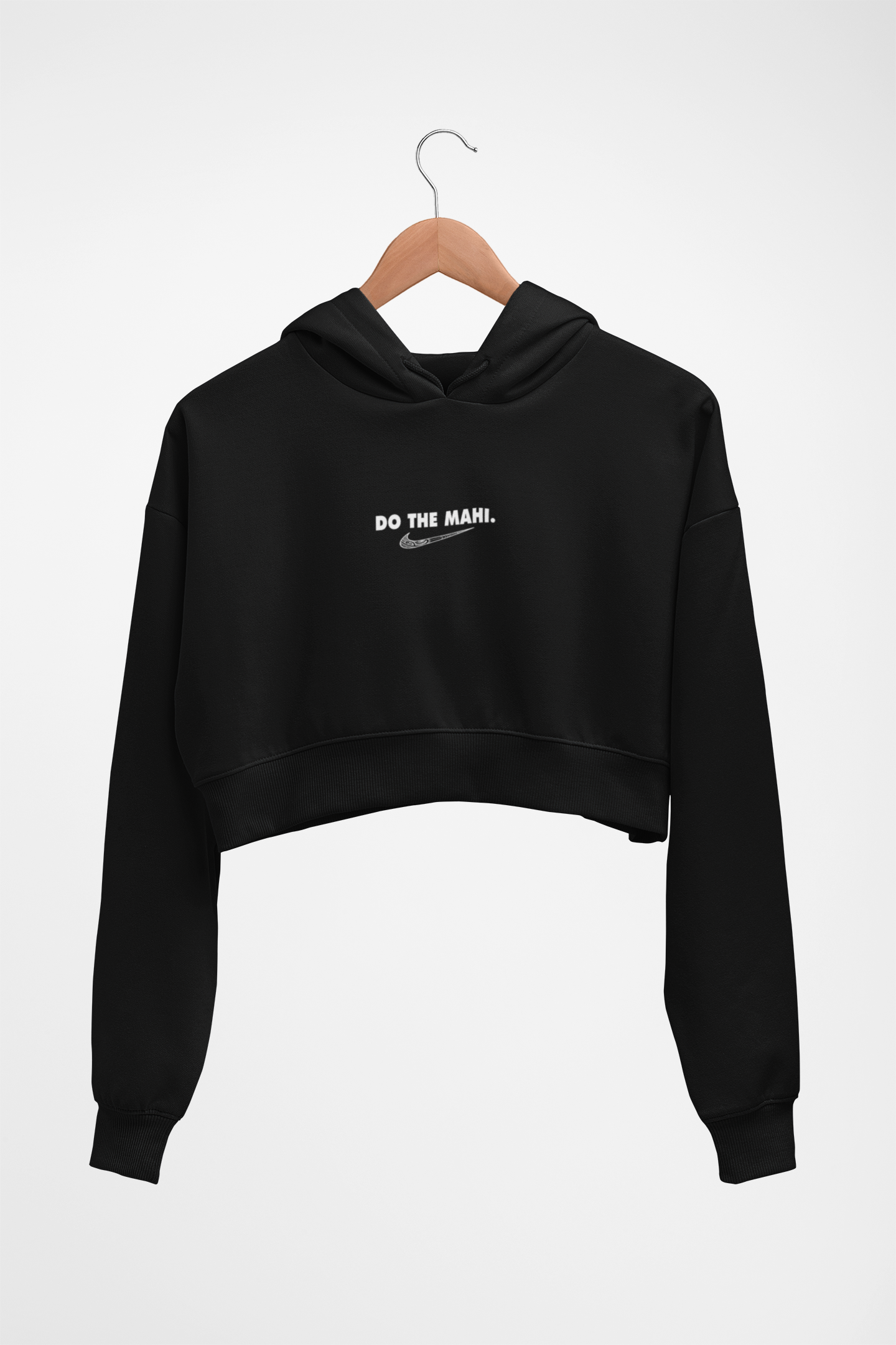 Do The Mahi ✔ White  (small text)  - Cropped Hoodie