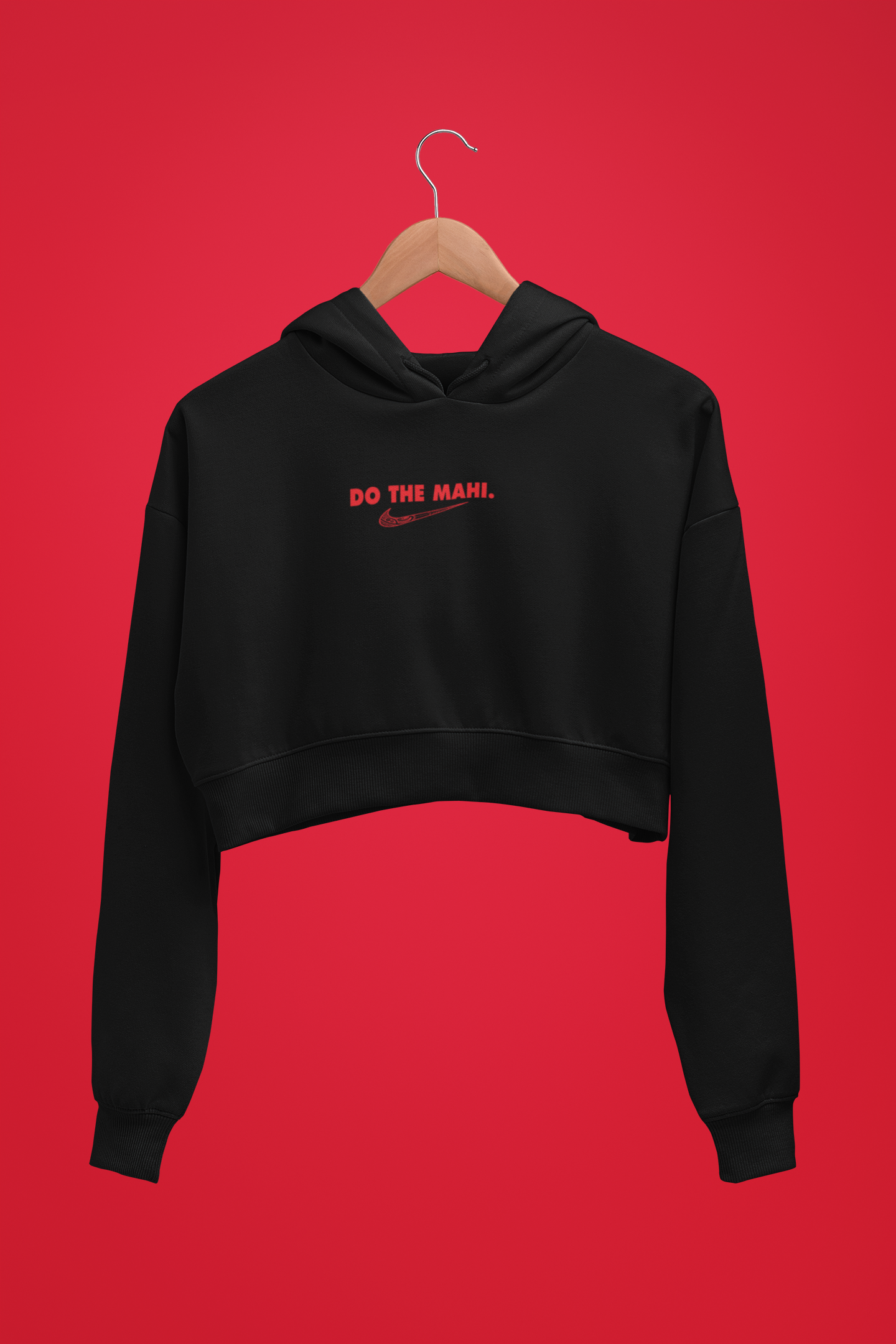 Do The Mahi ✔ Red (small text)  - Cropped Hoodie