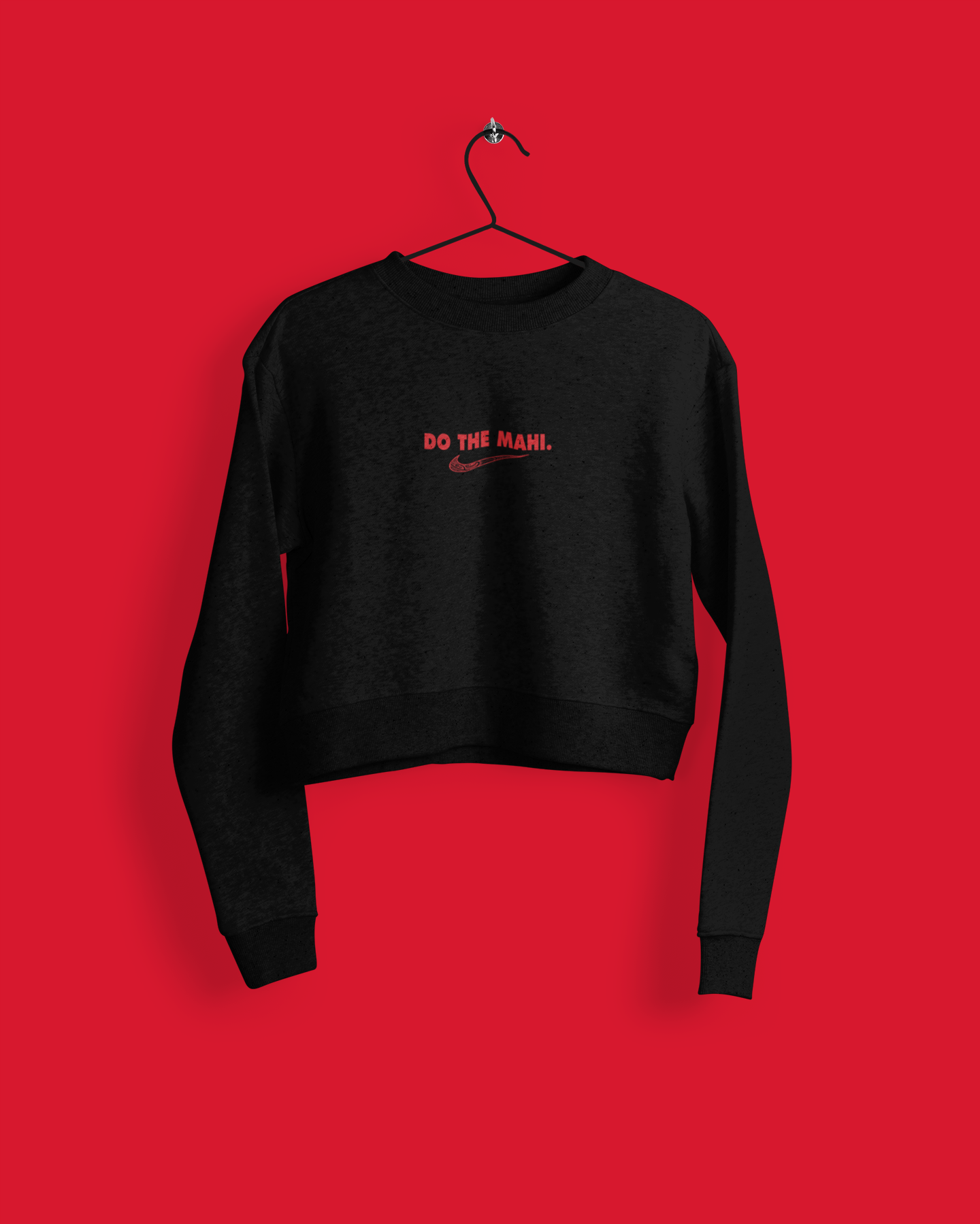 Do The Mahi ✔ (Red ) (small text) Crop Crewneck