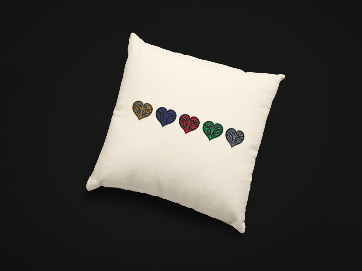 Cushion Cover - Unique Kiwi Collect - Koru Hearts