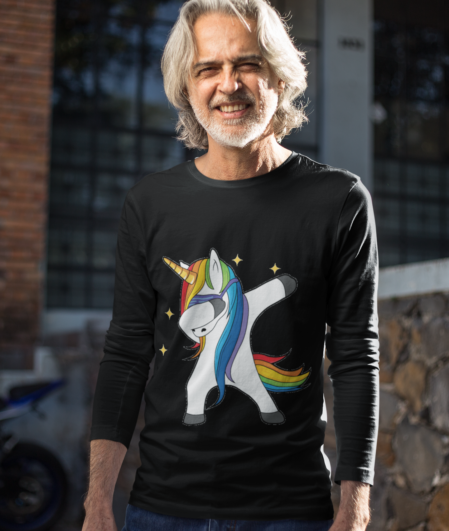 Dabbing Unicorn  - Long Sleeve Tee