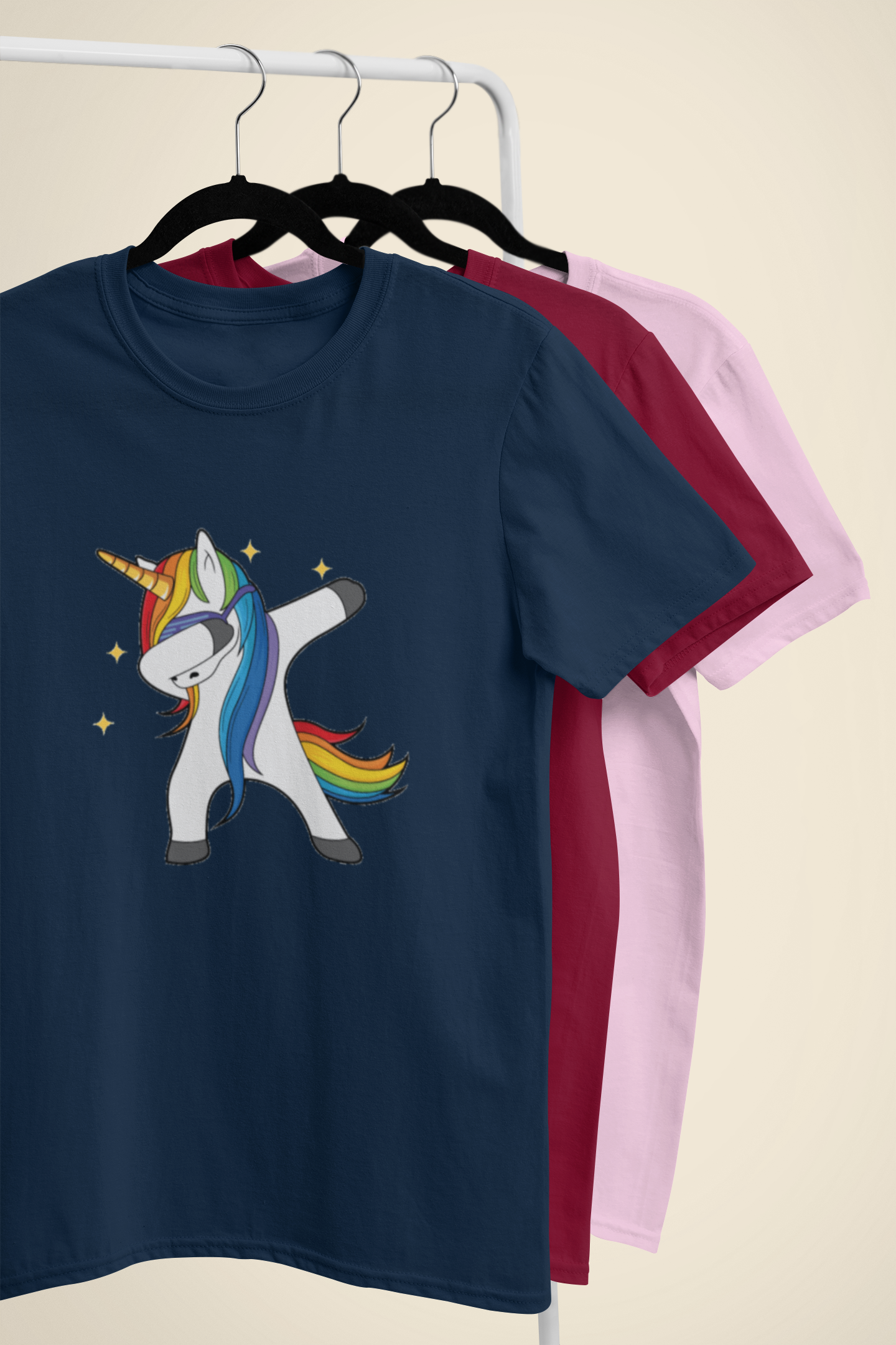 Dabbing Unicorn - Tee (black/white/navy blue/red)