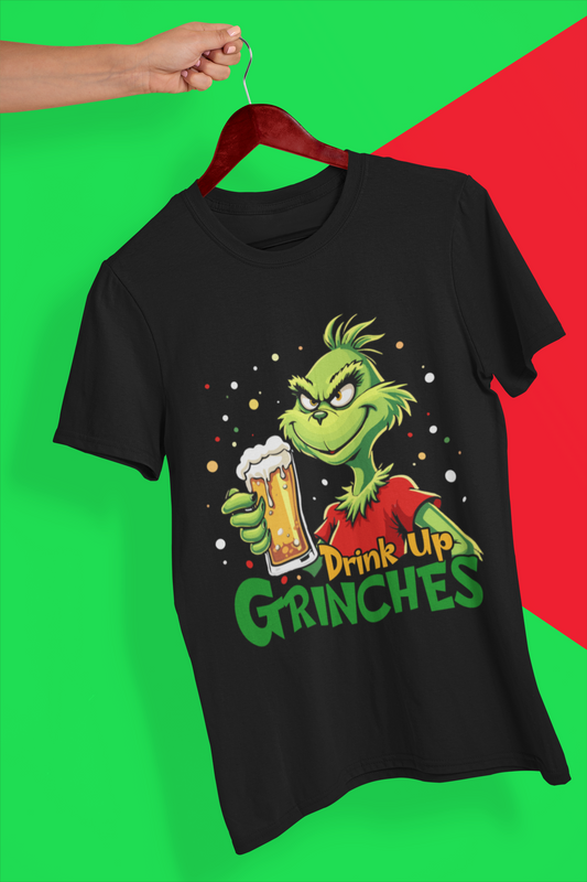 Christmas - Drink Up Grinches (Beer) - Adult Tee