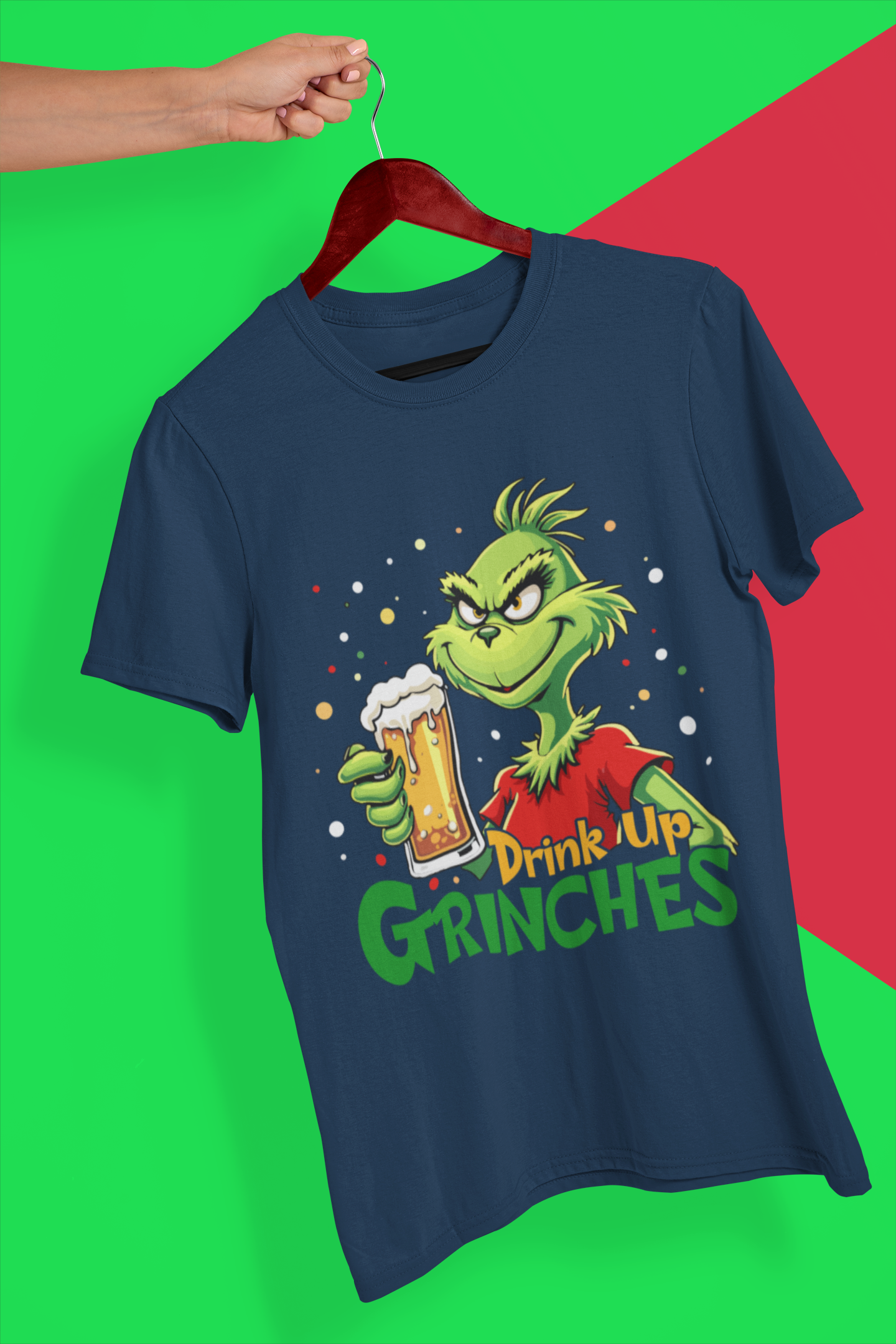 Christmas - Drink Up Grinches (Beer) - Adult Tee