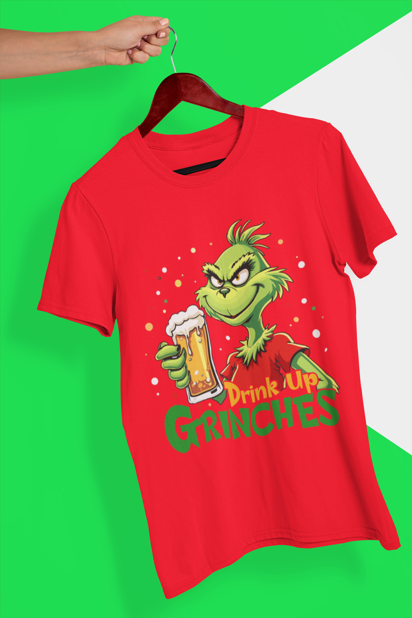 Christmas - Drink Up Grinches (Beer) - Adult Tee