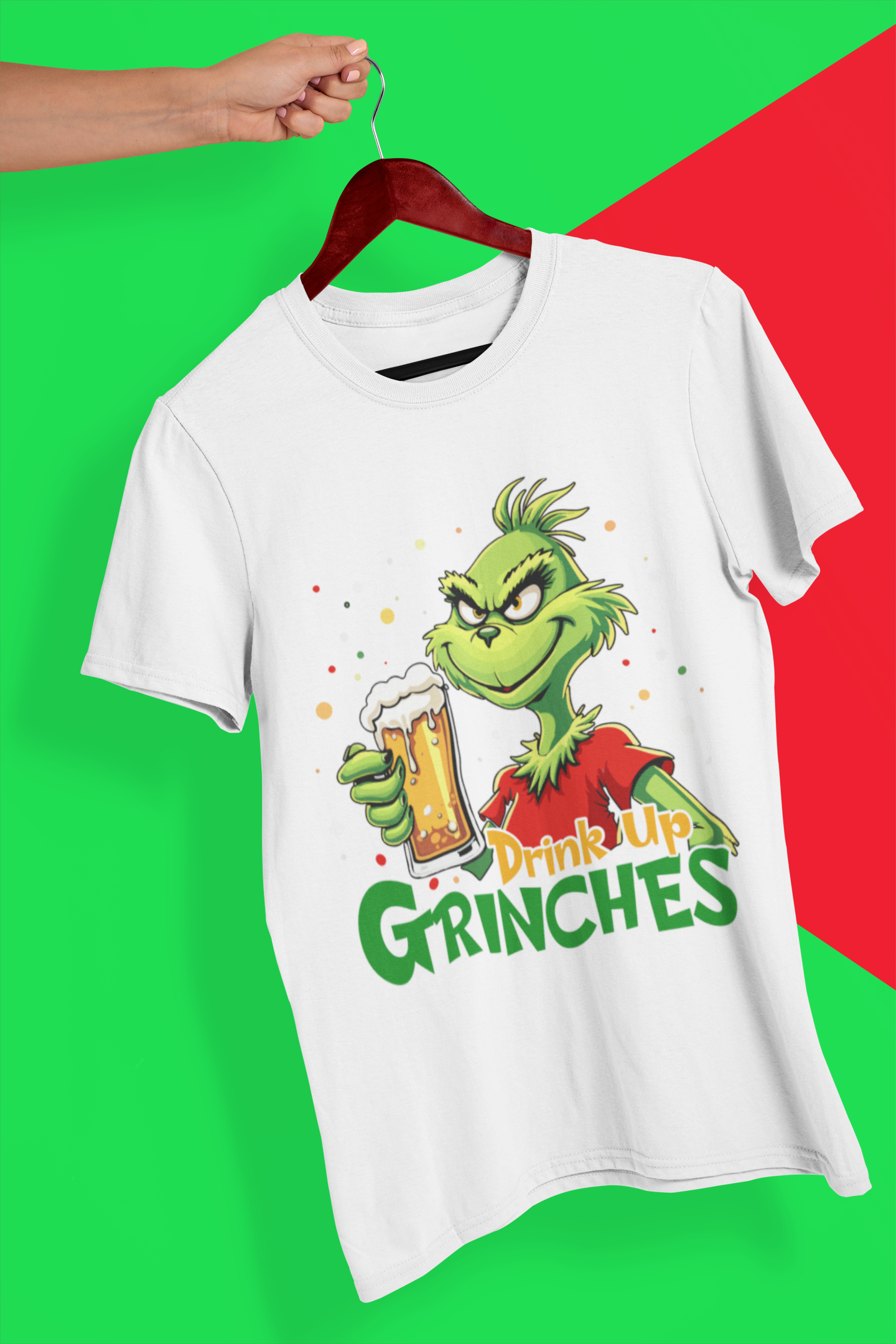 Christmas - Drink Up Grinches (Beer) - Adult Tee