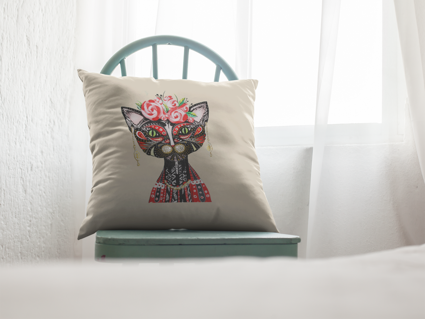 Cushion Cover - Frida K - Gato Estilo