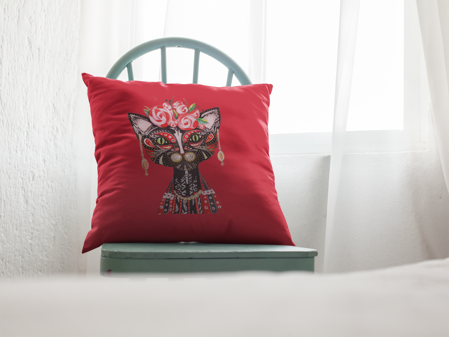 Cushion Cover - Frida K - Gato Estilo