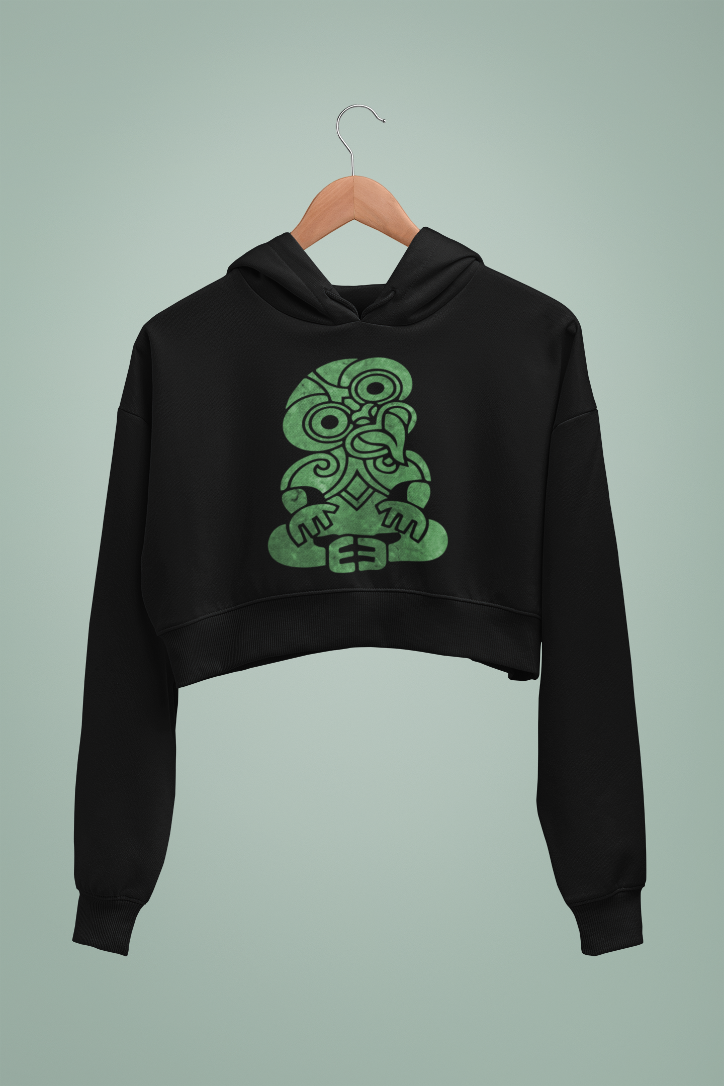 Greenstone Tiki - Cropped Hoodie