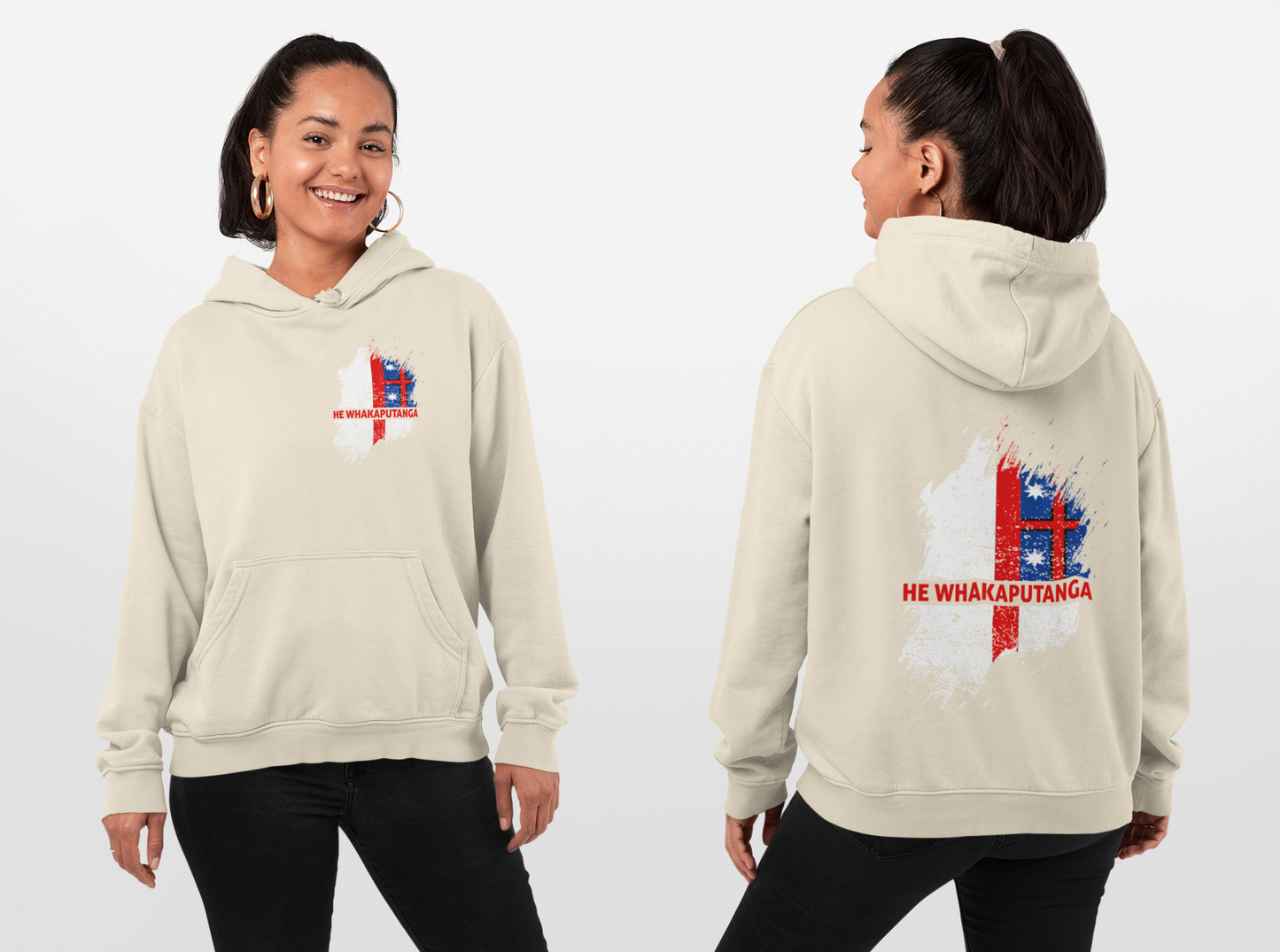 He Whakaputanga - Adult Hoodie (Back & Front)