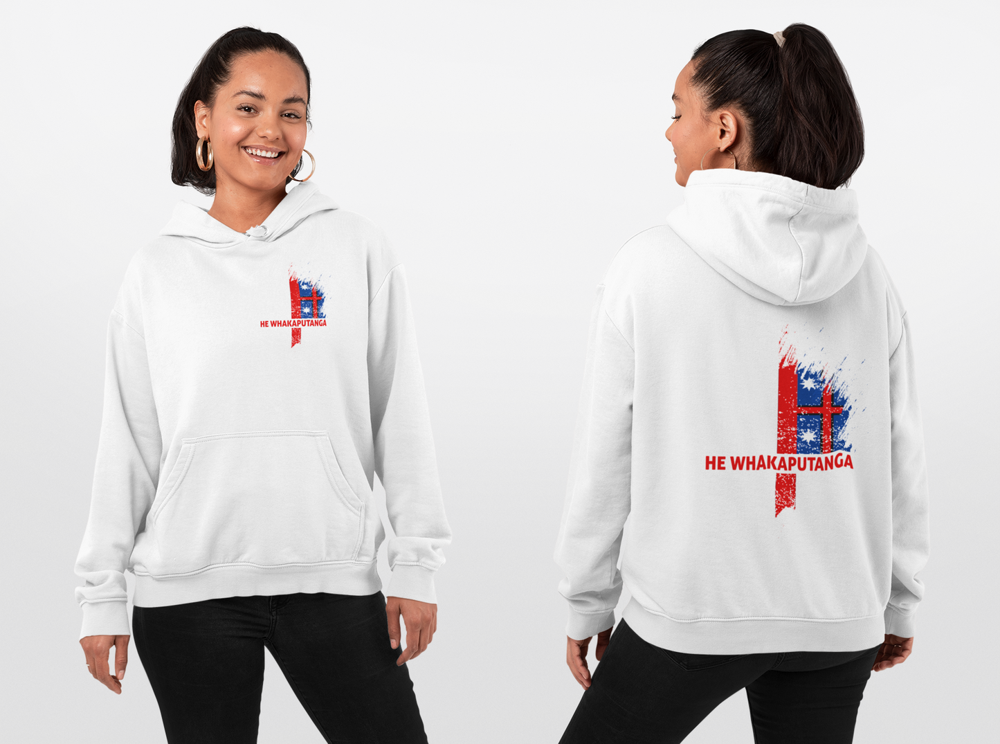 He Whakaputanga - Adult Hoodie (Back & Front)