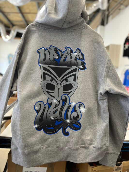 * LIMITED EDITION * - Up The Wahs Graffiti - HEAVY HOODIE - GREY MARLE