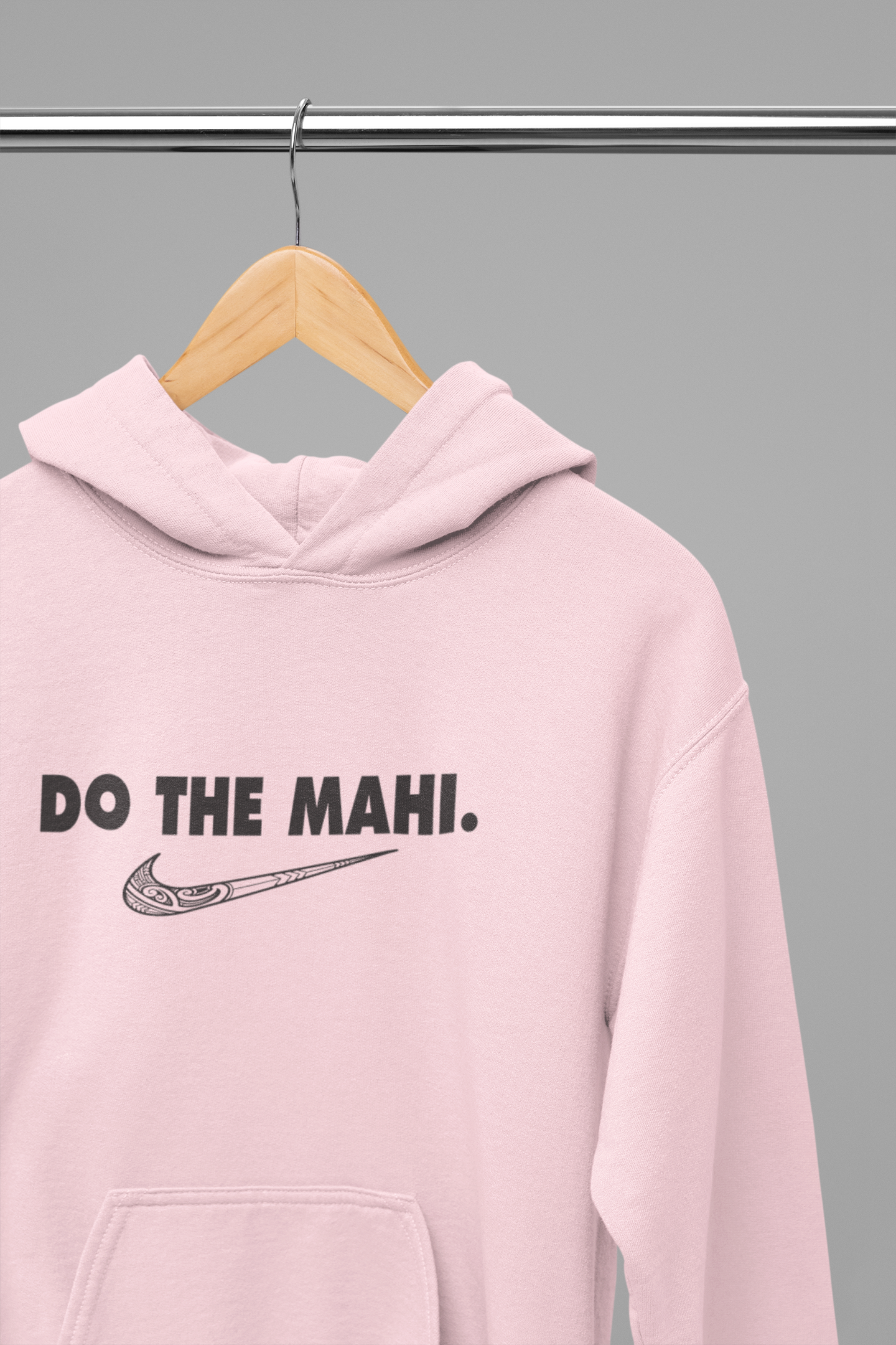 Do The Mahi (Black Large tick) - HOODIE - Pink