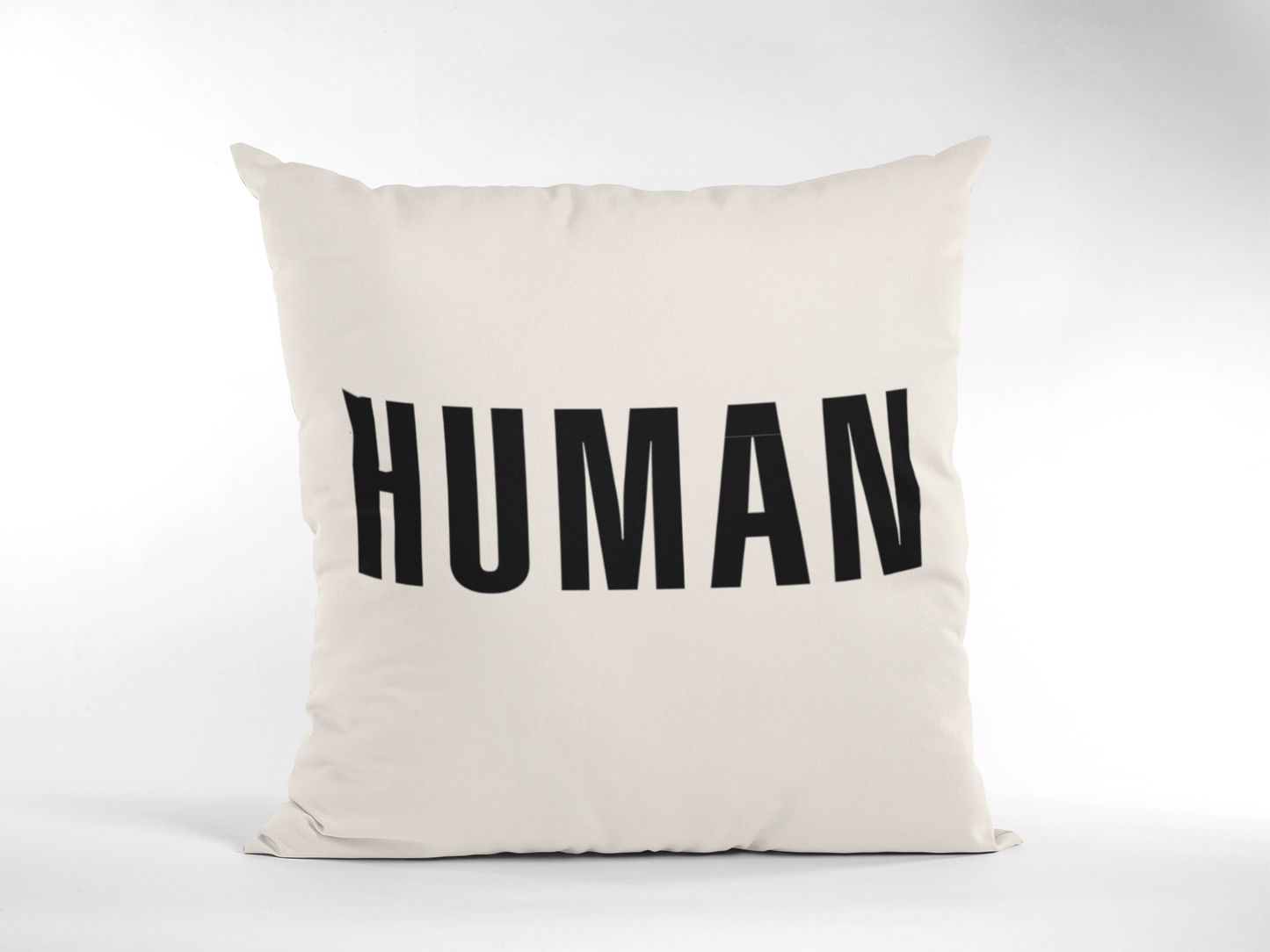 Cushion Cover - HUMAN (Black Text)