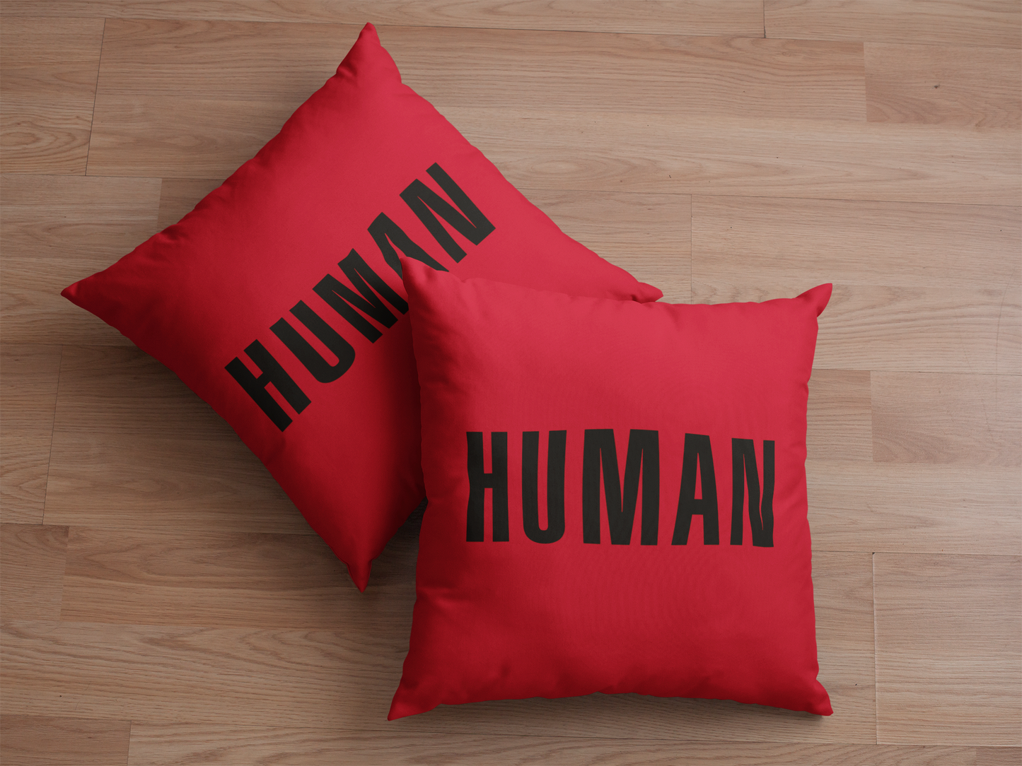 Cushion Cover - HUMAN (Black Text)