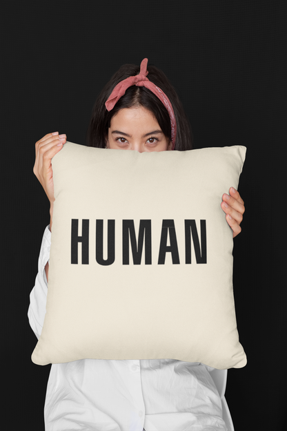 Cushion Cover - HUMAN (Black Text)