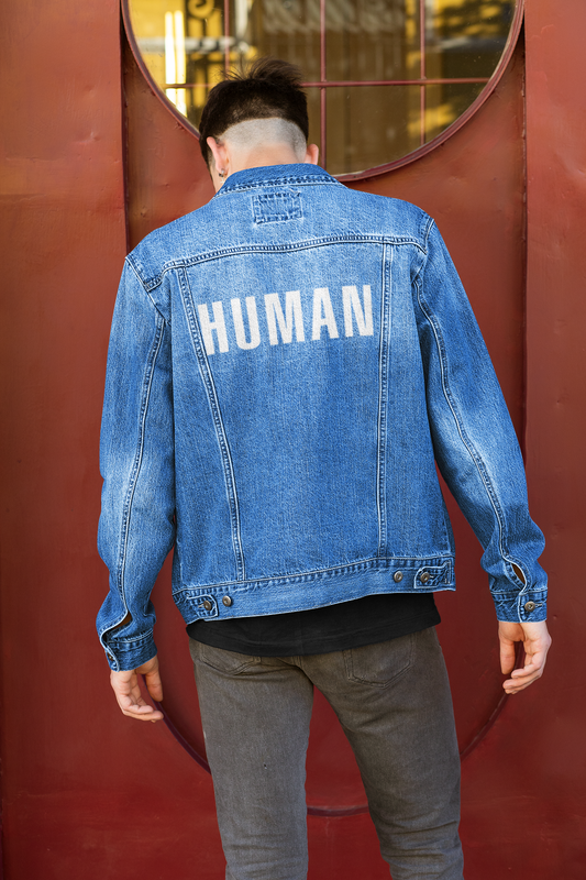 Denim Jacket - HUMAN (White)