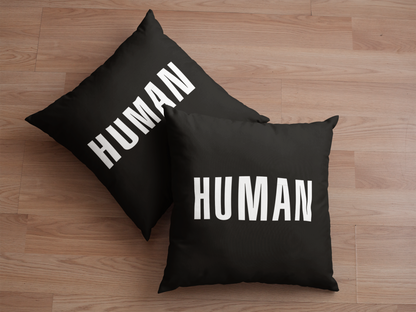 Cushion Cover - HUMAN (White Text)