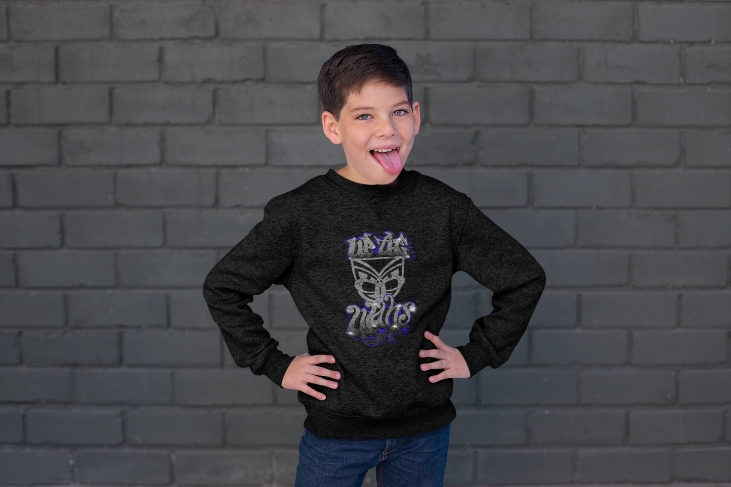 * LIMITED EDITION * UP THE WAHS GRAFFITI MERCH.  -  Kids Crewneck